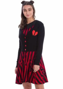 Banned Broken Heart 50's Cardigan Black