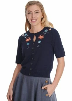 Banned Summer Beach Crab 50's Cardigan Navy Blue -Banned Retro Shop banned CA21155 summer beach crab cardi navy 3 23234cf1 509e 4c2b a6dd 127c9886555c 1024x1024