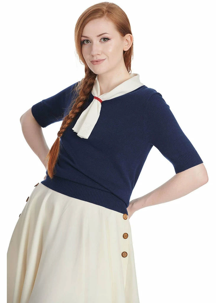 Banned Ahoy Sail 40's Jumper Navy 3 Banned Ahoy Sail 40's Jumper Navy - Image 3