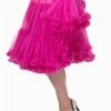 Banned 50's Petticoat Long Hot Pink