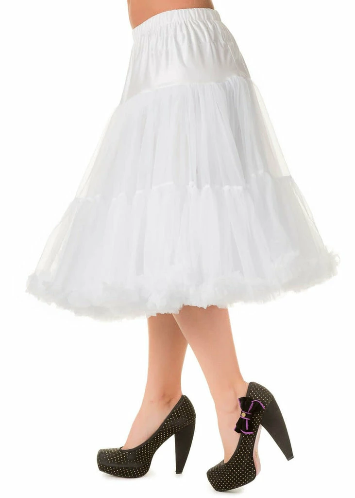 Banned 50's Petticoat Long White 1 Banned 50's Petticoat Long White