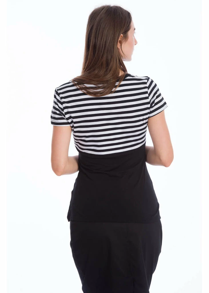 Banned Candy Stripe Sailor 40's Top Black 2 Banned Candy Stripe Sailor 40's Top Black - Image 2