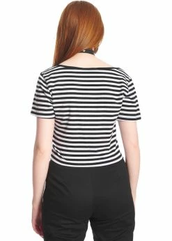 Sweet Yet Spooky Stripe Top White Black 7 Sweet Yet Spooky Stripe Top White Black -Banned Retro Shop banned TP10484 sweet yet spooky top wt blk 3 da30e624 4657 41d9 84ad 4793af7b7008 1024x1024