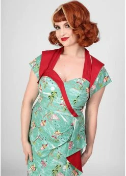 Banned Retro Shop -Banned Retro Shop collectif CA SS220502A lorna motel bolero blue 0 1024x1024