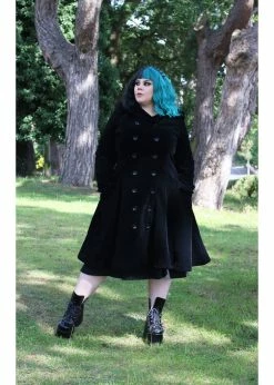 Collectif Heather Quilted Velvet 40's Coat Black -Banned Retro Shop collectif CVAW160601B heather coat black 3 b139c562 c8d1 468c 9ec1 43fadc66b889 1024x1024