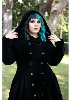 Collectif Heather Quilted Velvet 40's Coat Black -Banned Retro Shop collectif CVAW160601B heather coat black 4 13b212dc 8aea 437c ac34 77b9626e564f 1024x1024