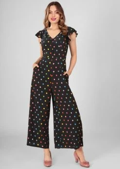 Banned Retro Shop -Banned Retro Shop collectif JS SS221908A thelma rainbow polka jumpsuit blk 5 a51a830c 3952 428e 8e52 ad1a0a01e3db 1024x1024