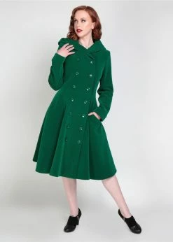 Collectif Heather Quilted Velvet 40's Swing Coat Green 10 Collectif Heather Quilted Velvet 40's Swing Coat Green -Banned Retro Shop collectif JT AW220603A heather velvet coat grn 0 262909b2 ffbf 479c b3d4 f1f05bf4e8df 1024x1024