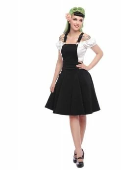Collectif Kayden Braces 50's Swing Dress Black -Banned Retro Shop collectif SS190809A kayden dress black 1 1024x1024
