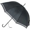 Loving Rain Polkadot Lace Umbrella Black White