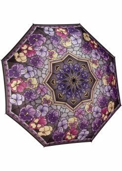 Loving Rain Stained Glass Compact Umbrella
