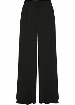 Rock N Romance Sophia 40's Palazzo Trousers Black