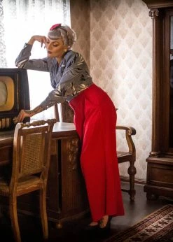 Rock N Romance Sophia 40's Palazzo Trousers Red 8 Rock N Romance Sophia 40's Palazzo Trousers Red -Banned Retro Shop rocknromance sophia trousers red 3 1024x1024