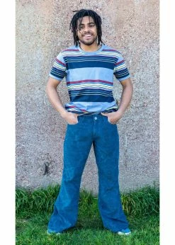 Run And Fly Mens Hendrix Corduroy 70's Flare Trousers Ink Blue 7 Run And Fly Mens Hendrix Corduroy 70's Flare Trousers Ink Blue -Banned Retro Shop run and fly JM1606INK hendrix trousers ink 2 1024x1024