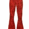 Run & Fly Mens Hendrix Corduroy 70's Flared Trousers Red