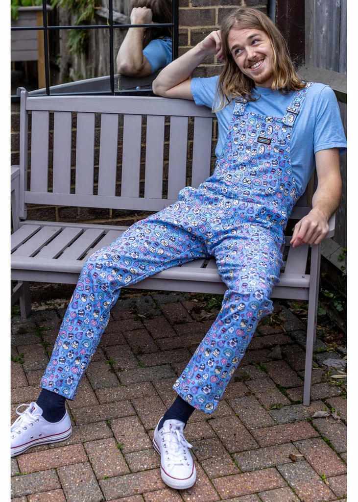 Run & Fly Sugar And Sloth 80's Dungarees Blue 4 Run & Fly Sugar And Sloth 80's Dungarees Blue - Image 4