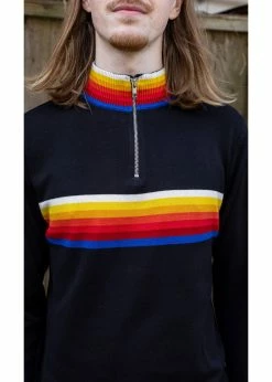 Run & Fly Retro Zip 70's Jumper Black 8 Run & Fly Retro Zip 70's Jumper Black -Banned Retro Shop run and fly JM2073 retro zip jumper blk 1 1024x1024