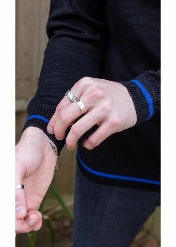 Run & Fly Retro Zip 70's Jumper Black 4 Run & Fly Retro Zip 70's Jumper Black - Image 4