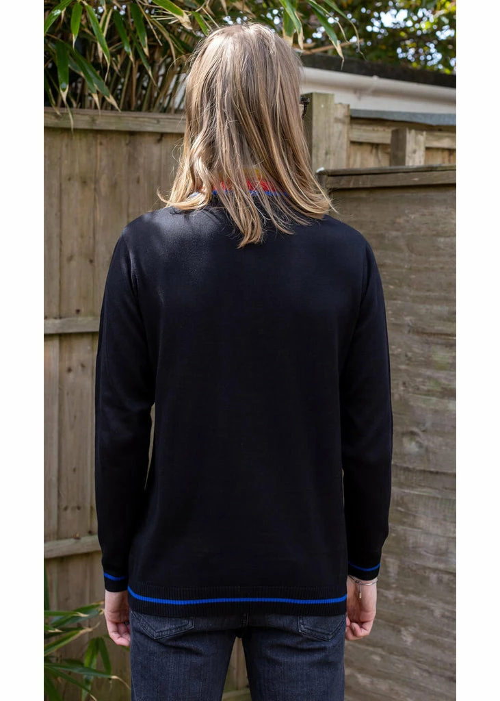 Run & Fly Retro Zip 70's Jumper Black 5 Run & Fly Retro Zip 70's Jumper Black - Image 5