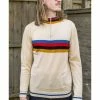 Run & Fly Retro Zip 70's Jumper Cream