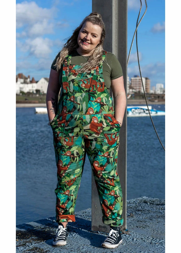 Run & Fly Orangutan Dungarees Green 5 Run & Fly Orangutan Dungarees Green - Image 5