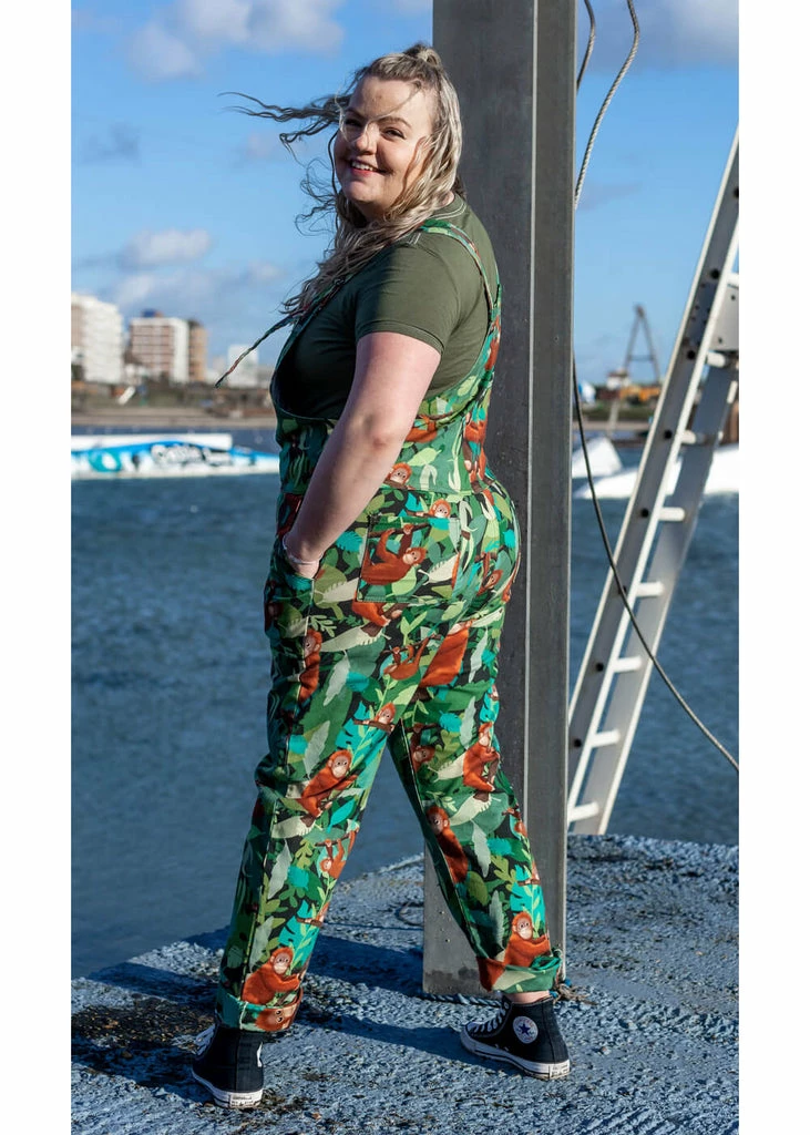 Run & Fly Orangutan Dungarees Green 4 Run & Fly Orangutan Dungarees Green - Image 4