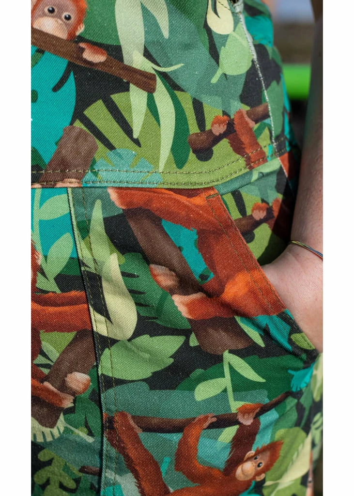 Run & Fly Orangutan Dungarees Green 3 Run & Fly Orangutan Dungarees Green - Image 3