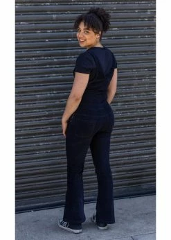 Run & Fly Corduroy 70's Flare Dungarees Black 8 Run & Fly Corduroy 70's Flare Dungarees Black -Banned Retro Shop run and fly JM2080 corduroy flare dungarees blk 6 1024x1024