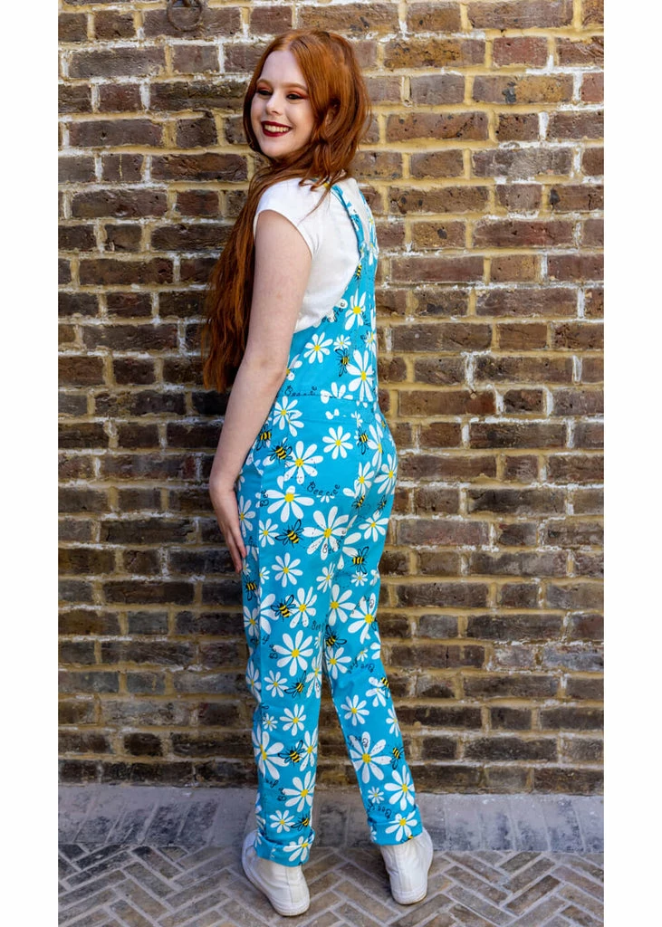 Run & Fly Bee Free 70's Dungarees Blue 4 Run & Fly Bee Free 70's Dungarees Blue - Image 4