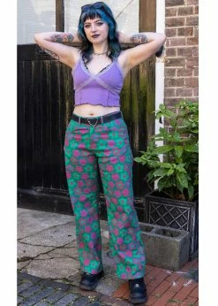 Run & Fly Magic Flowers Trousers Green