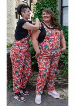 Run & Fly Tigery Lily 70's Dungarees Tuinbroek Pink
