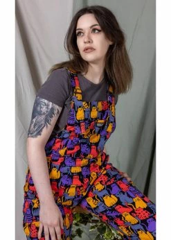 Run & Fly Cat Club Dungarees Multi