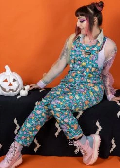 Run & Fly Pumpkin Patch 70's Dungarees Pastel -Banned Retro Shop run and fly JM2179 pumpkin patch dungarees pastel 3 1024x1024