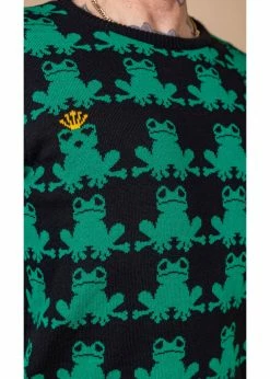Run & Fly Prince Frog Jumper Black -Banned Retro Shop run and fly JM2195 prince frog jumper blk 4 1024x1024
