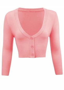 Succubus Clothing Retro Short 50's Cardigan Light Pink