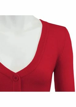 Succubus Clothing Retro Short 50's Cardigan Red -Banned Retro Shop succubus clothing CO129Y retro crop cardi red 0 5a75fe4a 9783 4c90 aa4f b20816faa2c5 1024x1024