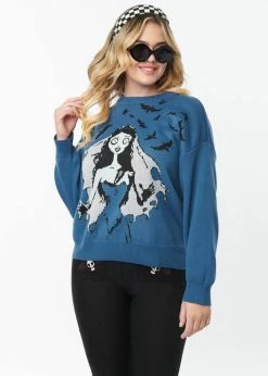 Unique Vintage X Corpse Bride Sweater Blue -Banned Retro Shop unique vintage K1486KT3 corpse bride sweater blue 6 db50e980 52ea 4138 94a1 6b02c4dd0be3 1024x1024