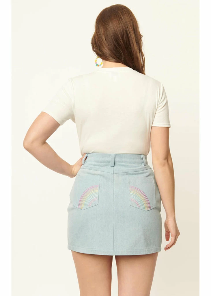 Unique Vintage X My Little Pony What A Classic Denim 60's Mini Skirt Blue - Image 3
