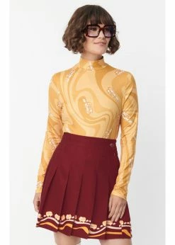 Unique Vintage X Scooby Doo Groovy Mystery Machine Top Yellow