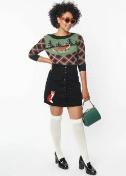 Unique Vintage Smak Parlour Fox Corduroy 60's Mini Skirt Black 11 Unique Vintage Smak Parlour Fox Corduroy 60's Mini Skirt Black -Banned Retro Shop unique vintage SP226WB1NP sp fox skirt blk 5 1024x1024