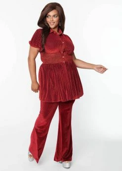 Unique Vintage Smak Parlour Honeycomb Velvet 70's Babydoll Blouse Burgundy Red -Banned Retro Shop unique vintage SP246KT3 sp honeycomb blouse bur 0 80df1b89 f647 4068 b27b 4bea8b32bb3d 1024x1024